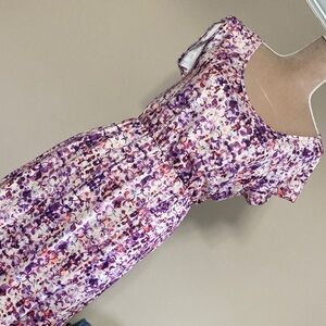 NWT LuLaRoe Dress in Purple and Cream with cut-out Back - size Small
